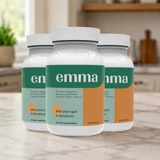 3 Pack Emma Gut Health Supplement 180 Capsules for Bloating Relief & Leaky Gut