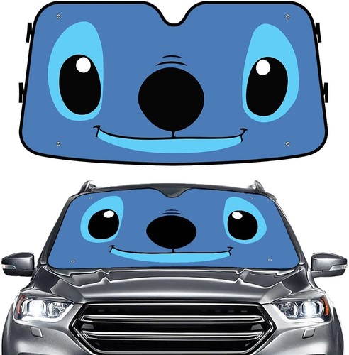 Blau Cartoon Augen Windschutzscheibe Sonnenschutz für Auto SUV LKW (55x30 Zoll), Sun Sha