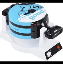 Disney Mickey & Minnie Double Flip Waffle Maker by Select Brands - Rotating... 