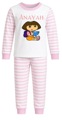 Personalisierter Dora The Explorer Schlafanzug Geschenk 1-10 Maßanfertigung