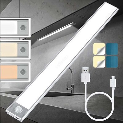 Wireless LED Unterbauleuchte Mit Bewegungsmelder USB AKKU Küche Schranklampe NEU