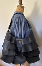 Vintage Y2K Liz Claiborne Ruffled Tiered Handbag Purse Unique 