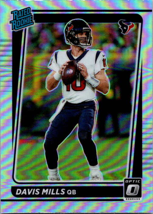 2021 Donruss Optic Rated Rookie Davis Mills #222 Holo Prizm (RC) HOUSTON TEXANS