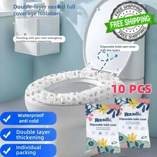 10 pcs  Disposable Toilet Seat Cover Portable Disposable Toilet Seat Pad