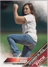2016 Topps First Pitch #FP-3 Rosie Rios Oakland Athletics