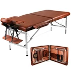 Aluminium Professional Massage Table Adjustable Portable Lashing Bed 2 Folding