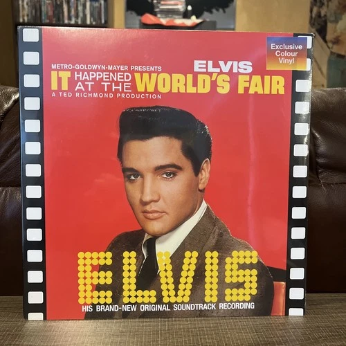 ELVIS PRESLEY- "IT HAPPENED AT THE WORLD'S FAIR" (UK ISSUE, 2022 COLOURED VINYL)