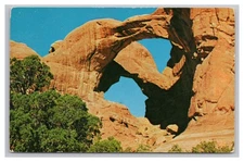 Double Arch In Arches National Monument Near Moab Utah Unused Postcard 