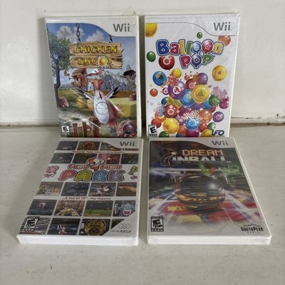 wii game lot new sealed Chicken Shoot Dream Pinball Balloon Pop  Furu  Park 
