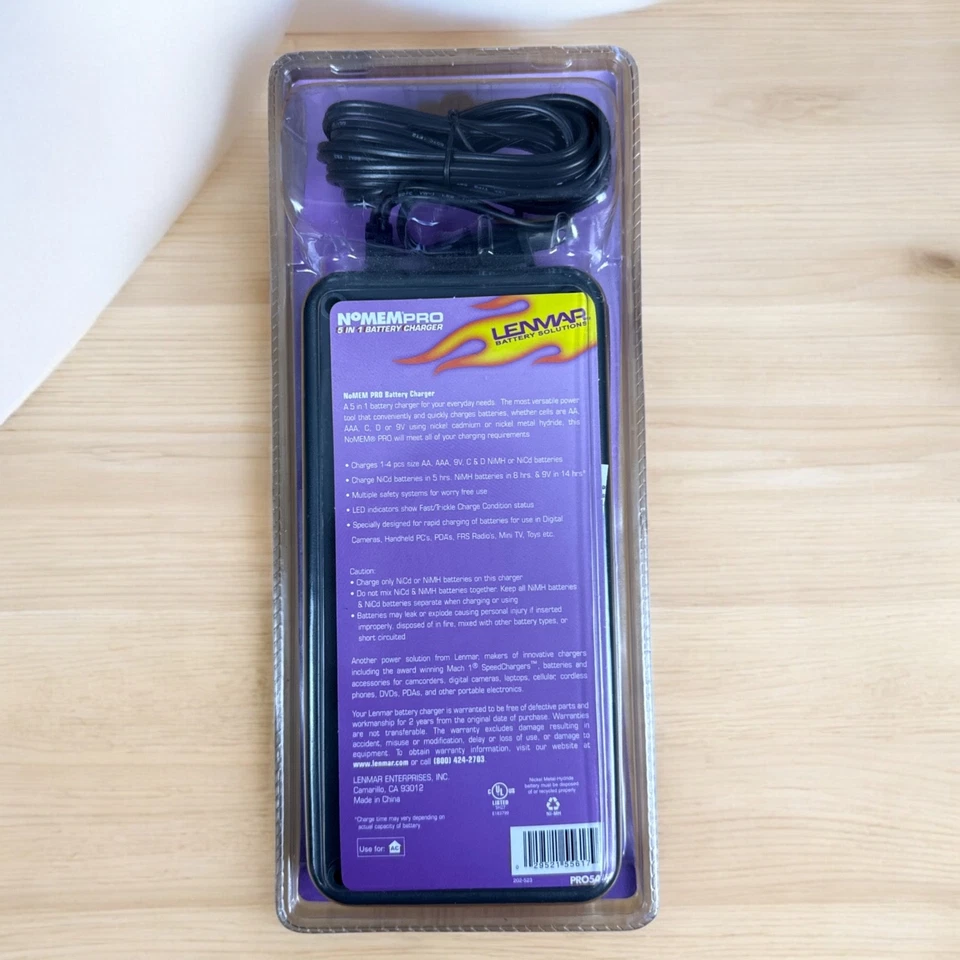 Lenmar PRO541 5-in-1 Battery Charger NiMH AA AAA C D 9V Universal Smart NEW - Image 2 of 4