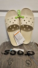 New Crocs Classic Crocs Slide  Men's 9 Women's 11 . Bone color