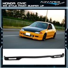 Fits 92-95 Honda Civic Coupe Hatchback Ww Style Front Bumper Lip Splitter Pu