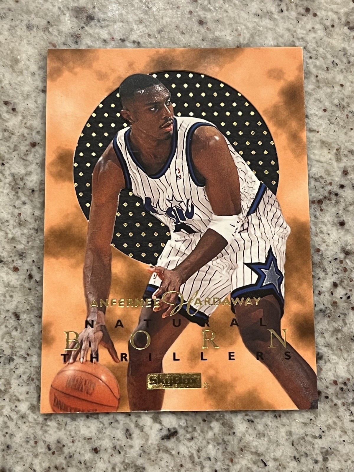 1995-96 Skybox E-XL Natural Born Thrillers Insert #6 Anfernee Hardaway Magic