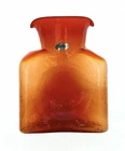 Blenko Glass Handmade Glass 384 Water Bottle in Tangerine