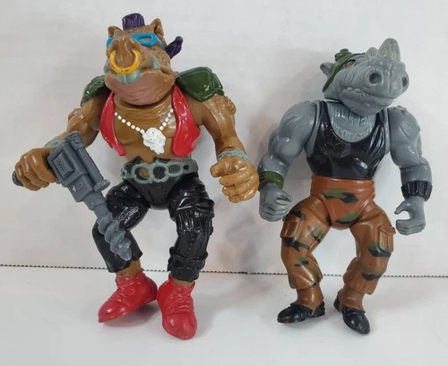 Vintage 1988 Bebop & Rocksteady Teenage Mutant Ninja Turtles Figure TMNT