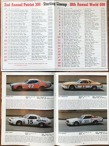 1977 World 600 Weekend Souvenir Magazine - Picture 2 of 2