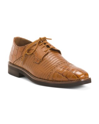 Stacy Adams Esposito Cap Toe Oxford Shoes Animal Print Tan Men\'s Size 10 M New Stacy Adams Esposito Cap Toe Oxford Shoes Animal Print Tan  main image 4