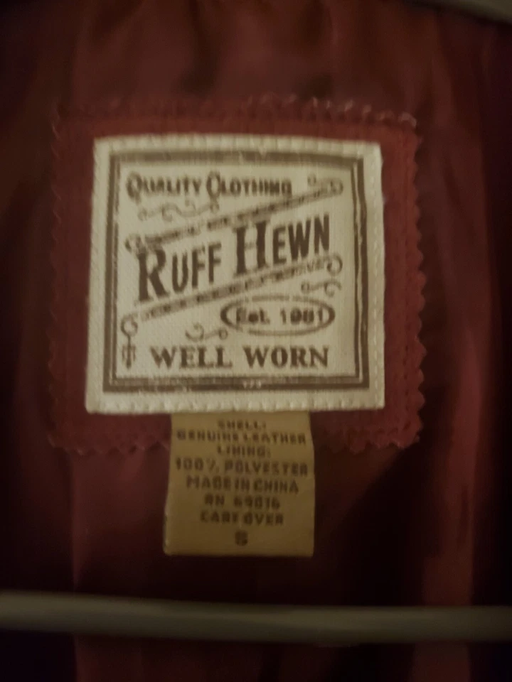 Vintage Womens 100% Red Leather Suede Jacket Small Medium RARE - Image 3 of 4