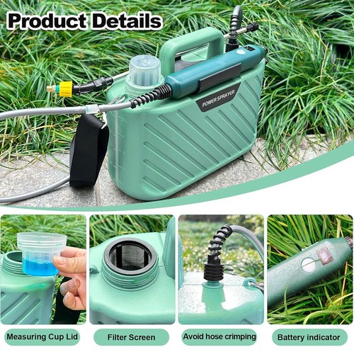 Elektro Akku Rückenspritze Drucksprüher Sprüher Düngerspritze Gartenspritze 5L - Bild 6 von 20