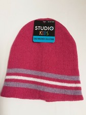 Studio Kids (Cold Weather Collection) Pink Striped Knit Beanie/Cap OSFM! BNWT!