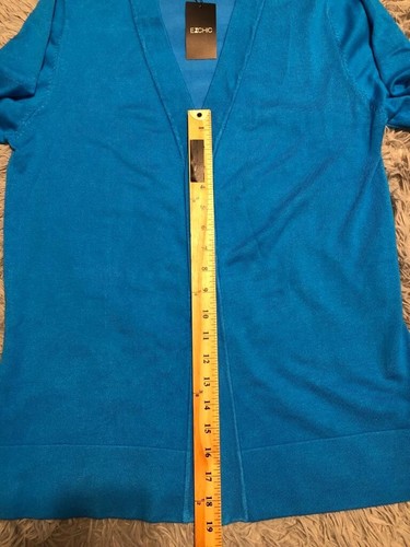 Women's Knit Cardigan Open Front Sweater Coat Long Sleeve EXCHIC Size XL - Picture 12 of 14