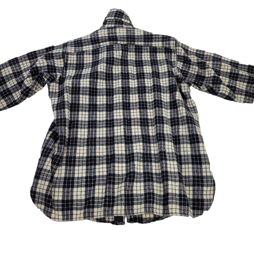Vintage Woolrich Shirt Youth Sz 15.5 Yellow Black Plaid Gorpcore Kids Retro - Picture 11 of 15