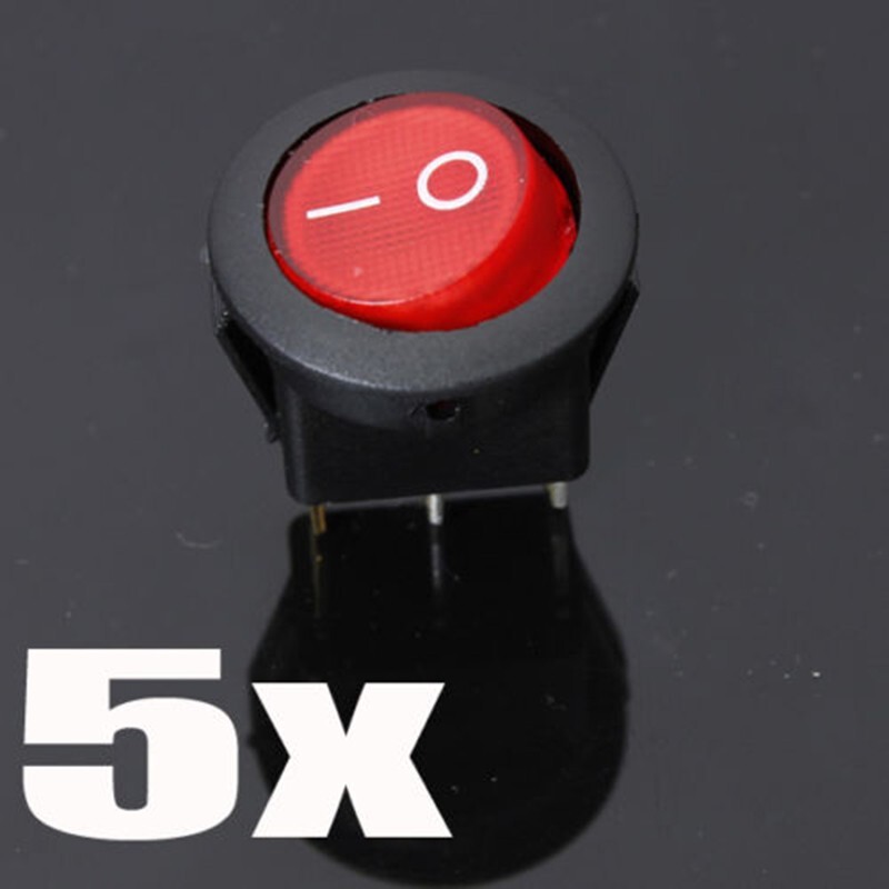 Rocker Switches Boat Round 4 Colors Switch ON/OFF Plastic Kits Set DC