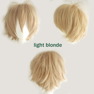 Unisex Anime Short Wig Straight Hair Cosplay Costume Party Heat Resistant Wigs