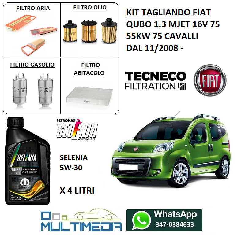 KIT TAGLIANDO FIAT 500X MJT FILTRI + OLIO - Foto 9