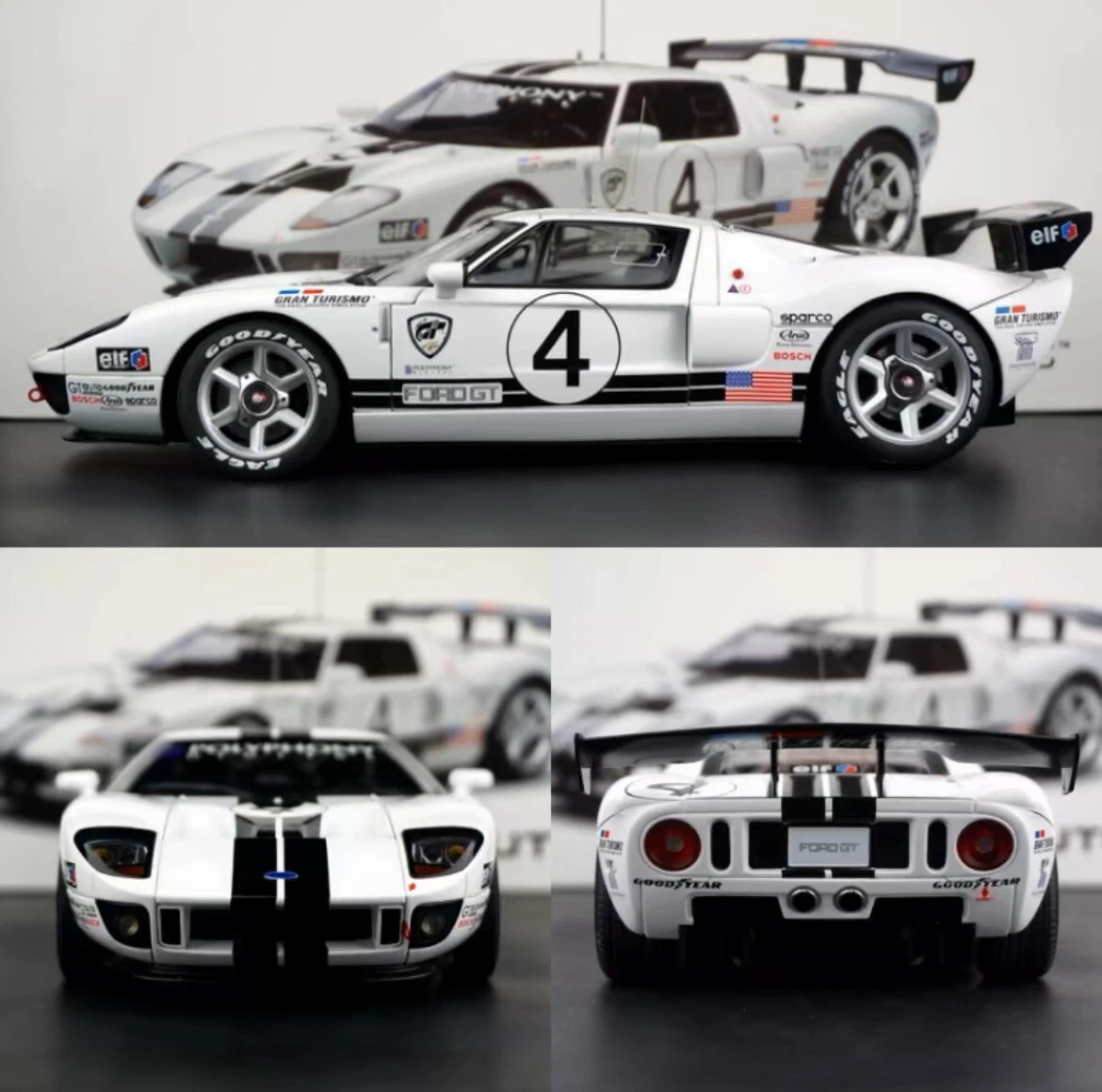 RARE* 1/18 AUTOart Ford GT LM Race Car Spec II #4 Gran Turismo | eBay