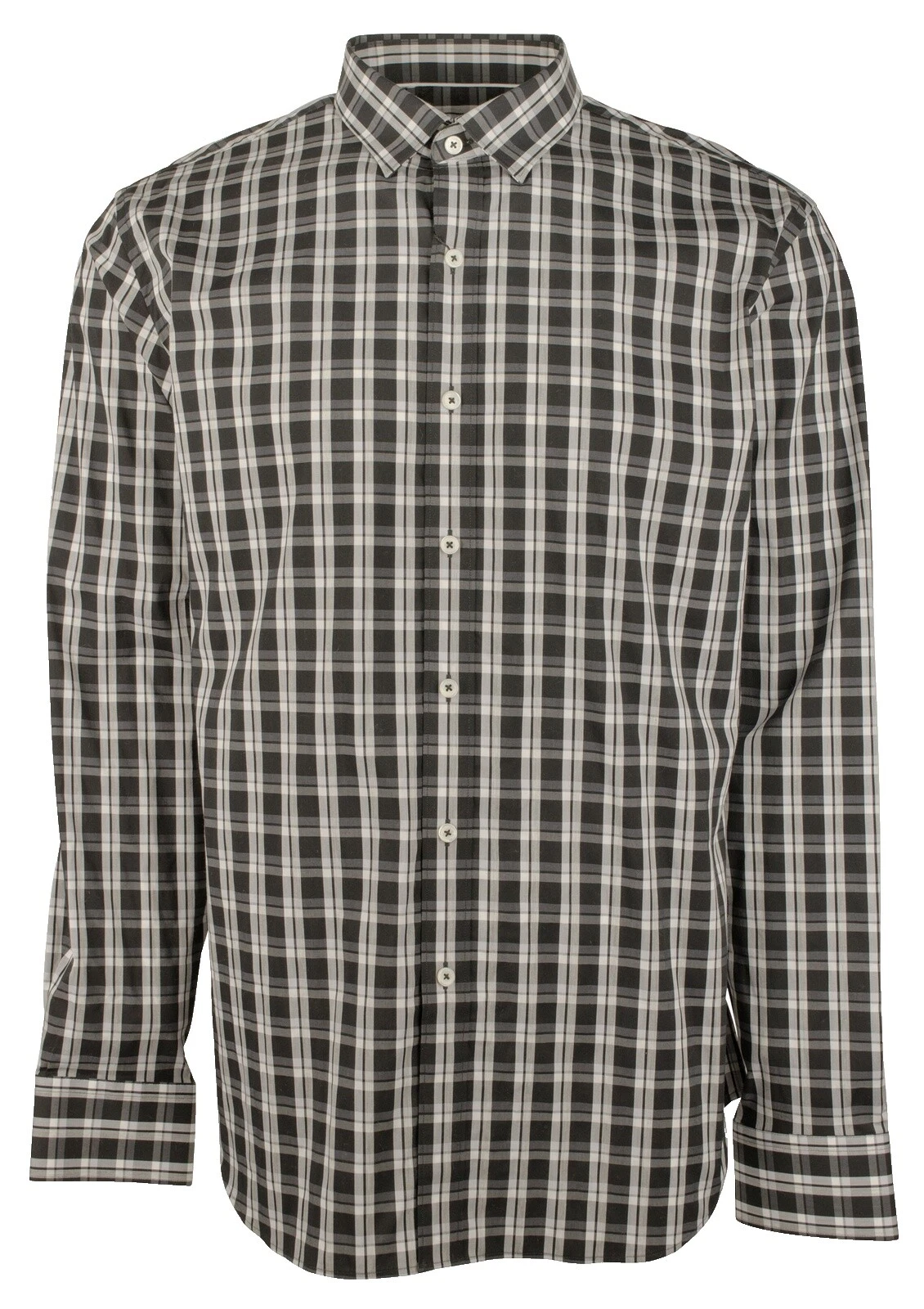 Botón informal negro Bugatchi Uomo-Down Shirts for Men