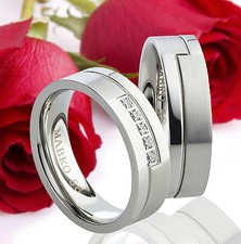 2 Ringe Eheringe Trauringe Verlobungsringe Partnerringe Gravur GRATIS TE1772