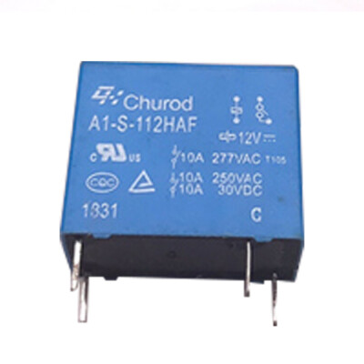 1Pce Churod A1-S-112HAF 12VDC Power Relay 4Pins 10A 277VAC
