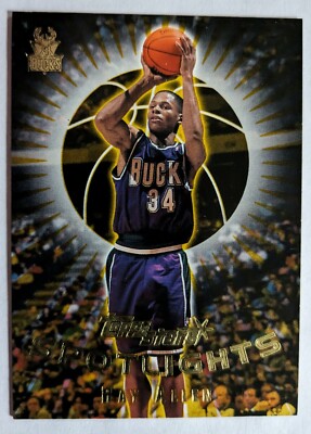 RAY ALLEN, 2000-01 TOPPS STARS SPOTLIGHTS #137, BUCKS