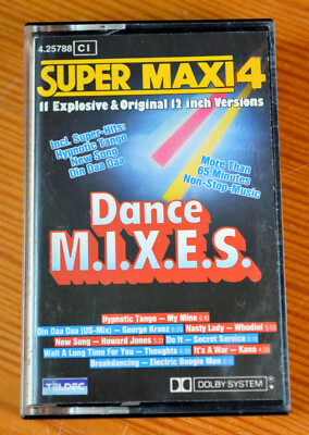 Musikkassette SUPER MAXI 4 (Teldec) Dances M.I.X.E.S Breakdancing Hypnotic Tango
