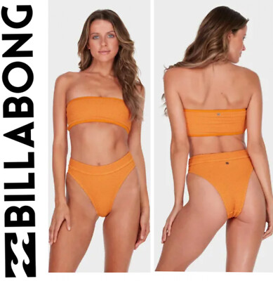 BNWT BILLABONG LADIES SUMMER HIGH BANDEAU TOP & MAUI RIDER PANT (10) WHISKEY
