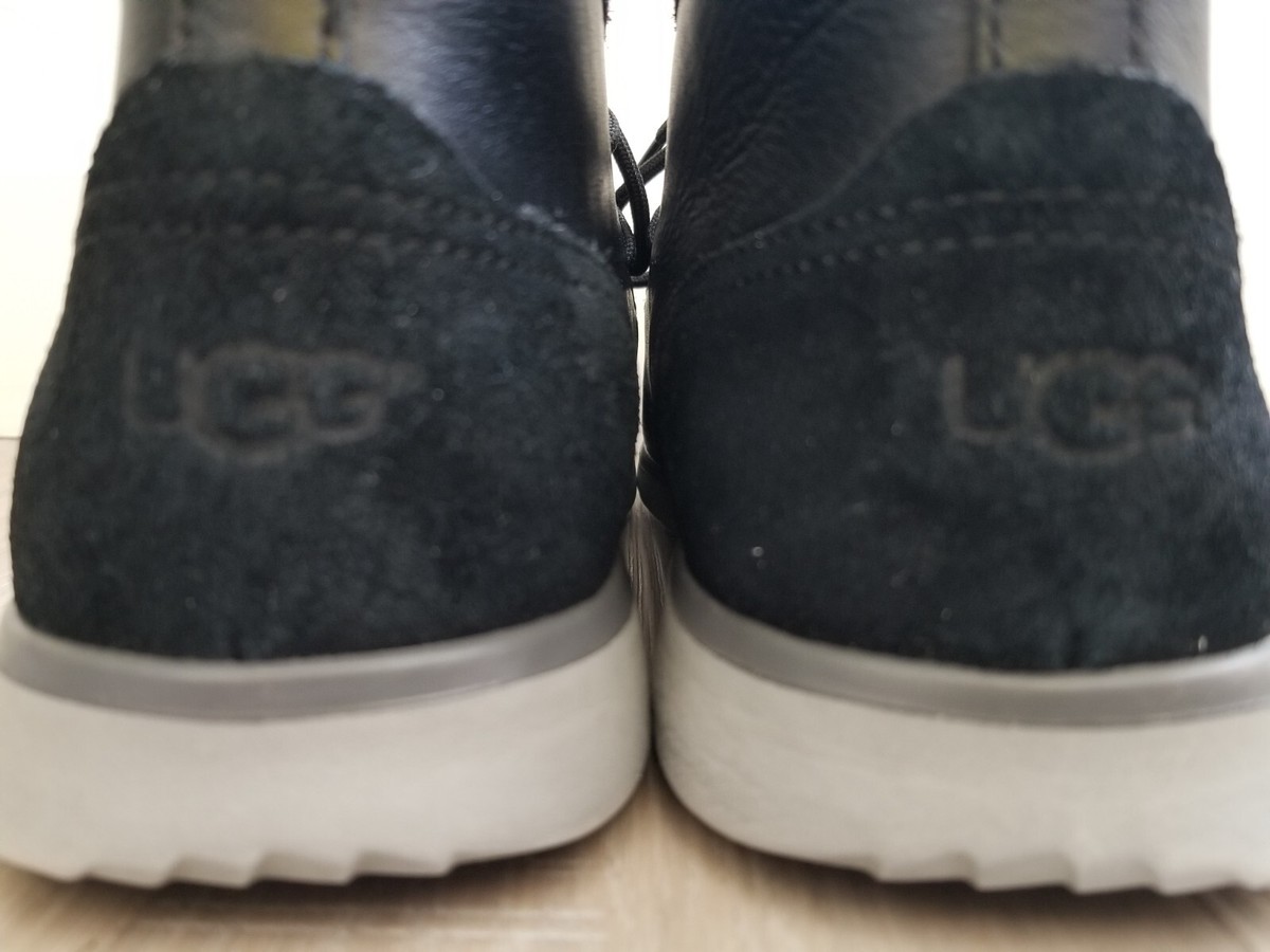 UGG Treadlite Hendrickson Black Leather/Moc-toe Shoes  display picture 2
