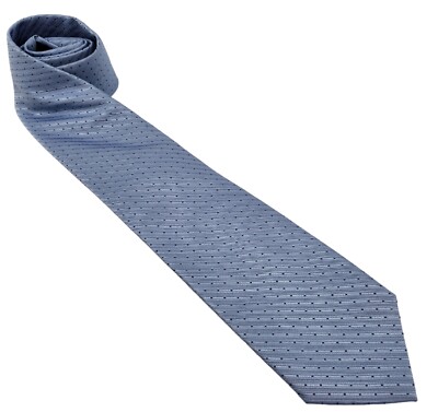 Calvin Klein Tie Light Blue Striped Tie Polka Dots Classic EUC 