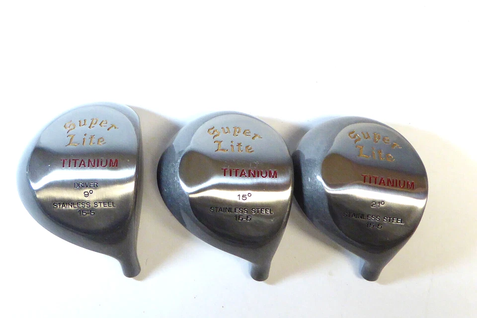 Super Lite Titanium 15-5 Driver 3-5 Fairway Woods Set "Heads Only" - Image 3 of 4