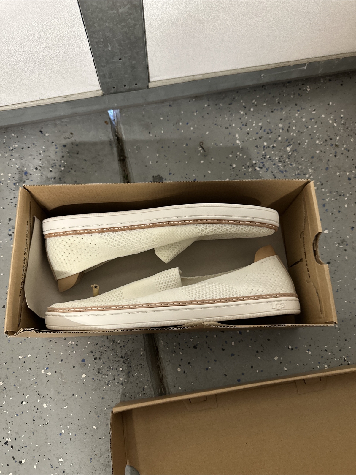 New Outlet White UGG Sammy Slip-On Hyper Weave Casual Sneakers Womenâs 