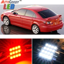 12 x Premium Red LED Lights Interior Package Kit for 2003-2008 Mazda 6