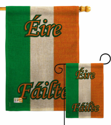 #ad Ireland Burlap Garden Flag Nationality Decorative Gift Yard House Banner $85.95
