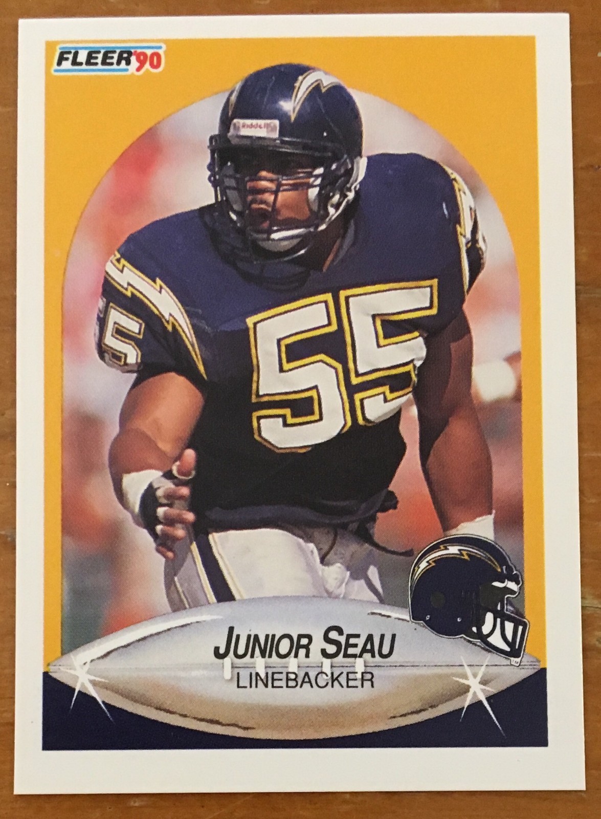 1990 Fleer Junior Seau Rookie Card in Excellent Condition
