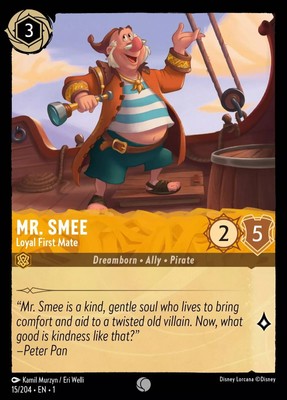 Lorcana - Mr. Smee - Loyal First Mate - 15/204 EN - Common - Non Foil