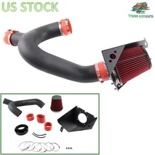 RED For 12-14 Ford F150 3.5 V6 EcoBoost Heat Shield Cold Air Intake Kit + Filter