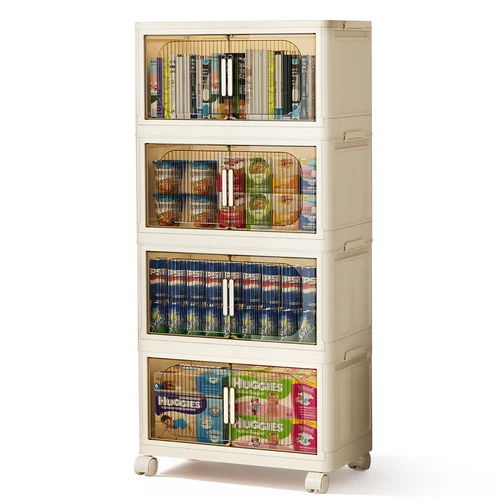 3/6 Stackable Storage Bins Closet Organizer Plastic Container Box with Wheels US - Picture 10 of 46