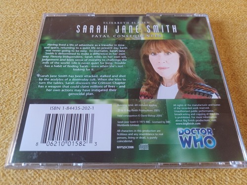 Sarah Jane Smith: Fatal Consequences - 2006 Big Finish Audio CD Elisabeth Sladen - Picture 2 of 4