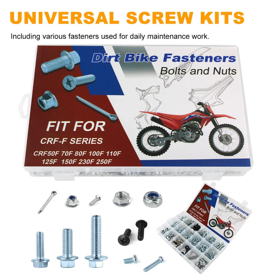 Комплект болтов рамы обтекателя 300 шт подходит для Honda CRF100F 2004-2013 CRF110F 2013-2024 - Изображение 3 из 4