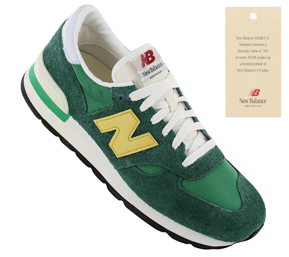 New Balance 990v1 - Made in USA - Hombre Sneaker Verde M 990 GG1 Sport Zapatos - Imagen 2 de 4