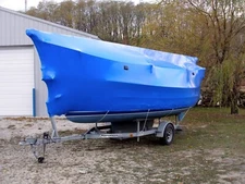 Boat, Marine, Construction Shrink Wrap 17’ x 120’, Protect Blue